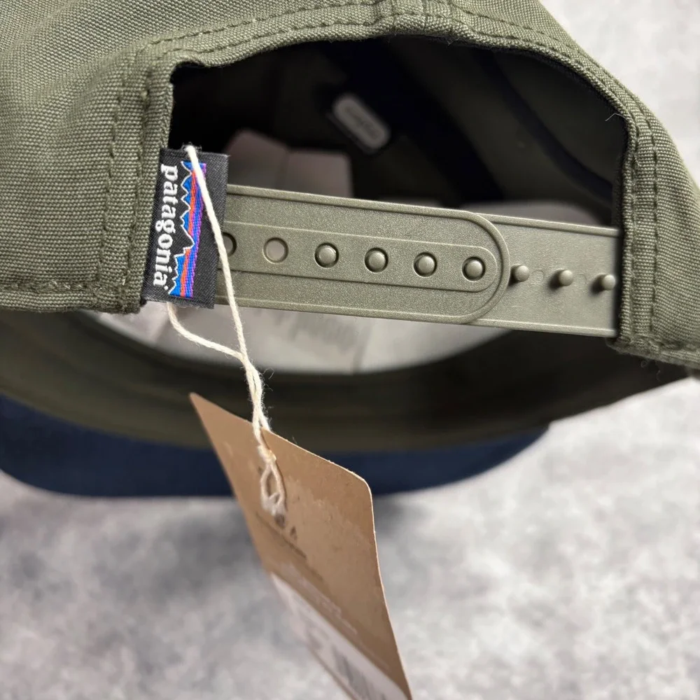 Patagonia Adult Range Flat Billed Snapback Trucker Hat in Pine Needle Green NWT‎